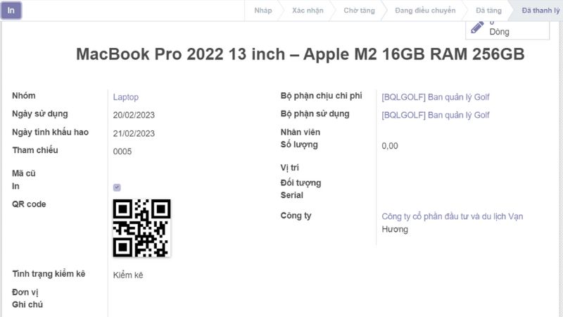 Thông tin Tài sản, CCDC
